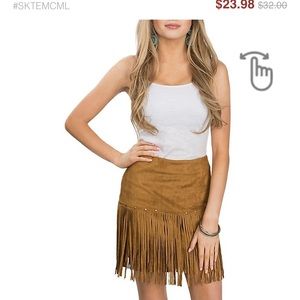 Boutique fringe skirt brand new with tags